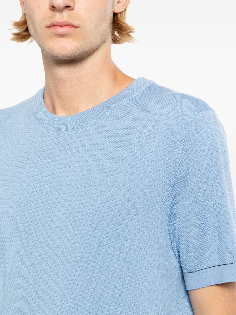 Sea Island piqué cotton T-shirt