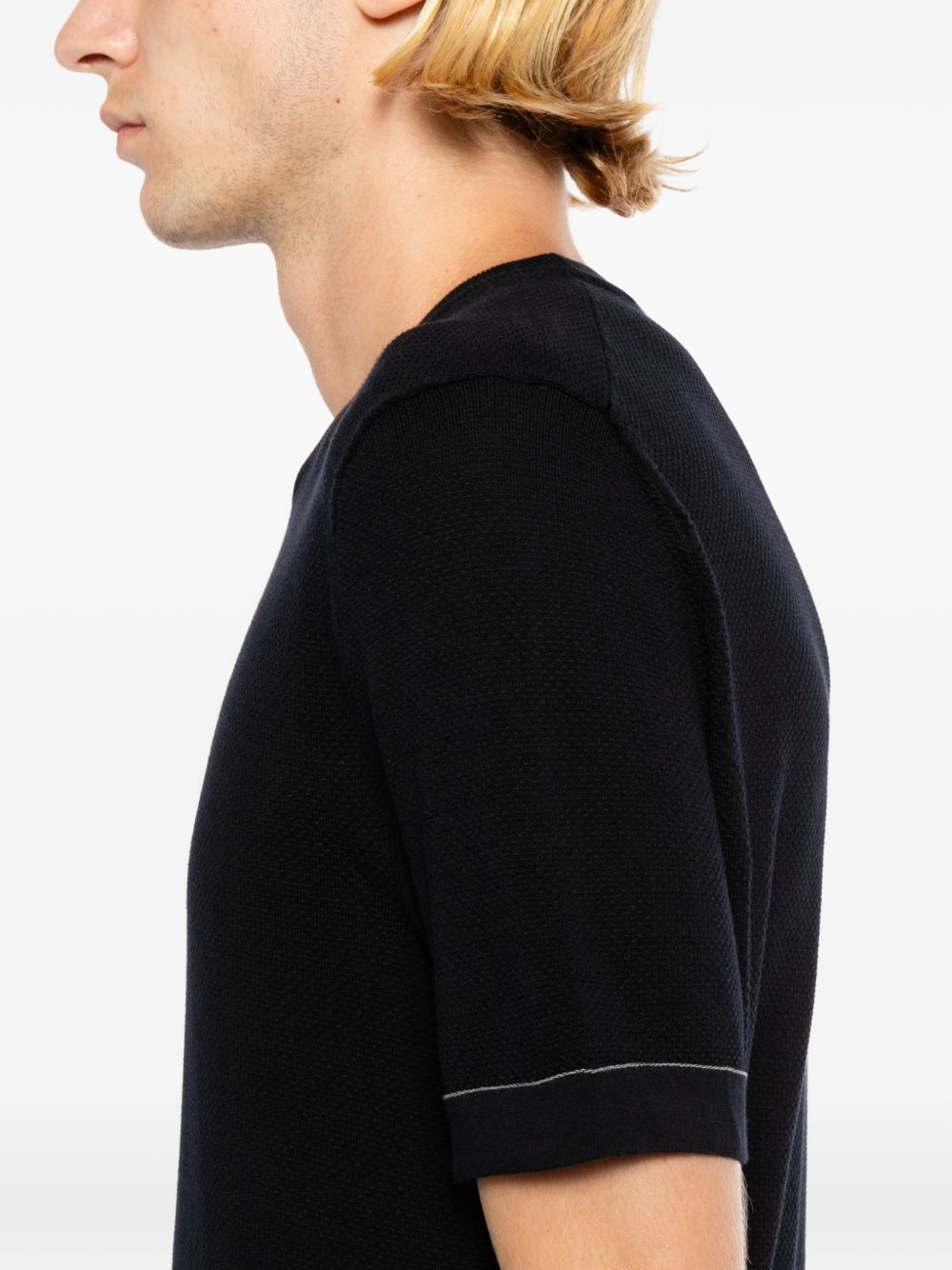 Sea Island piqué cotton T-shirt