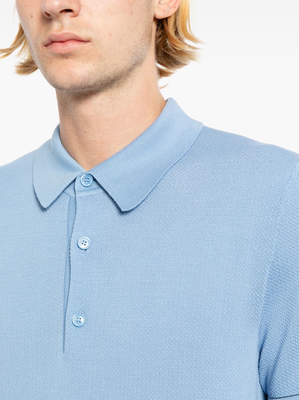 Sea Island piqué cotton polo shirt