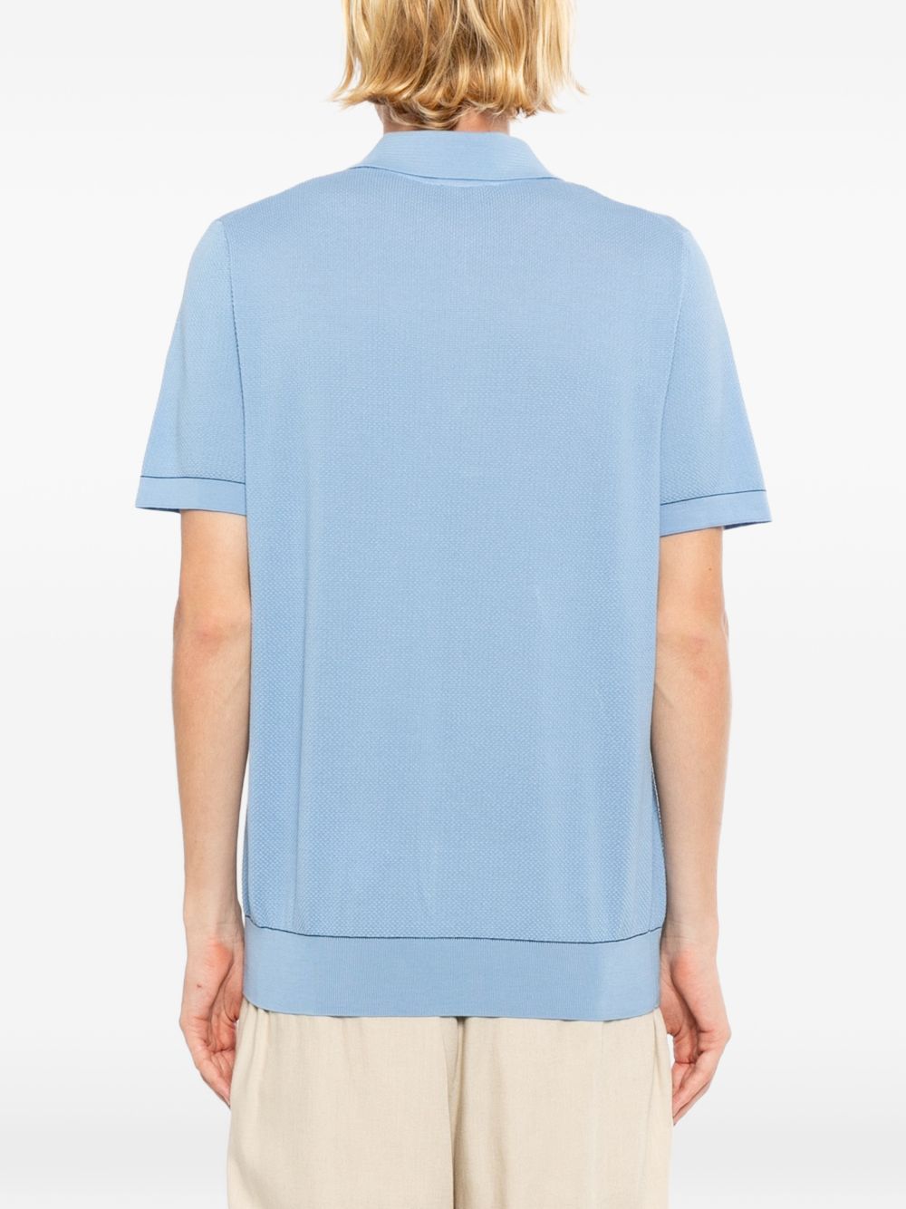 Sea Island piqué cotton polo shirt
