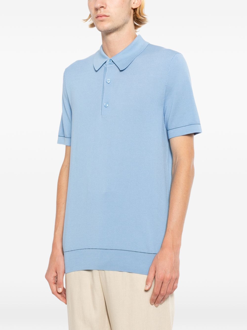 Sea Island piqué cotton polo shirt