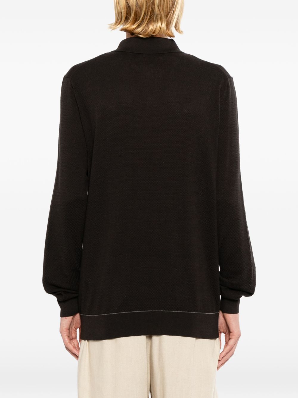 Sea Island piqué cotton polo shirt