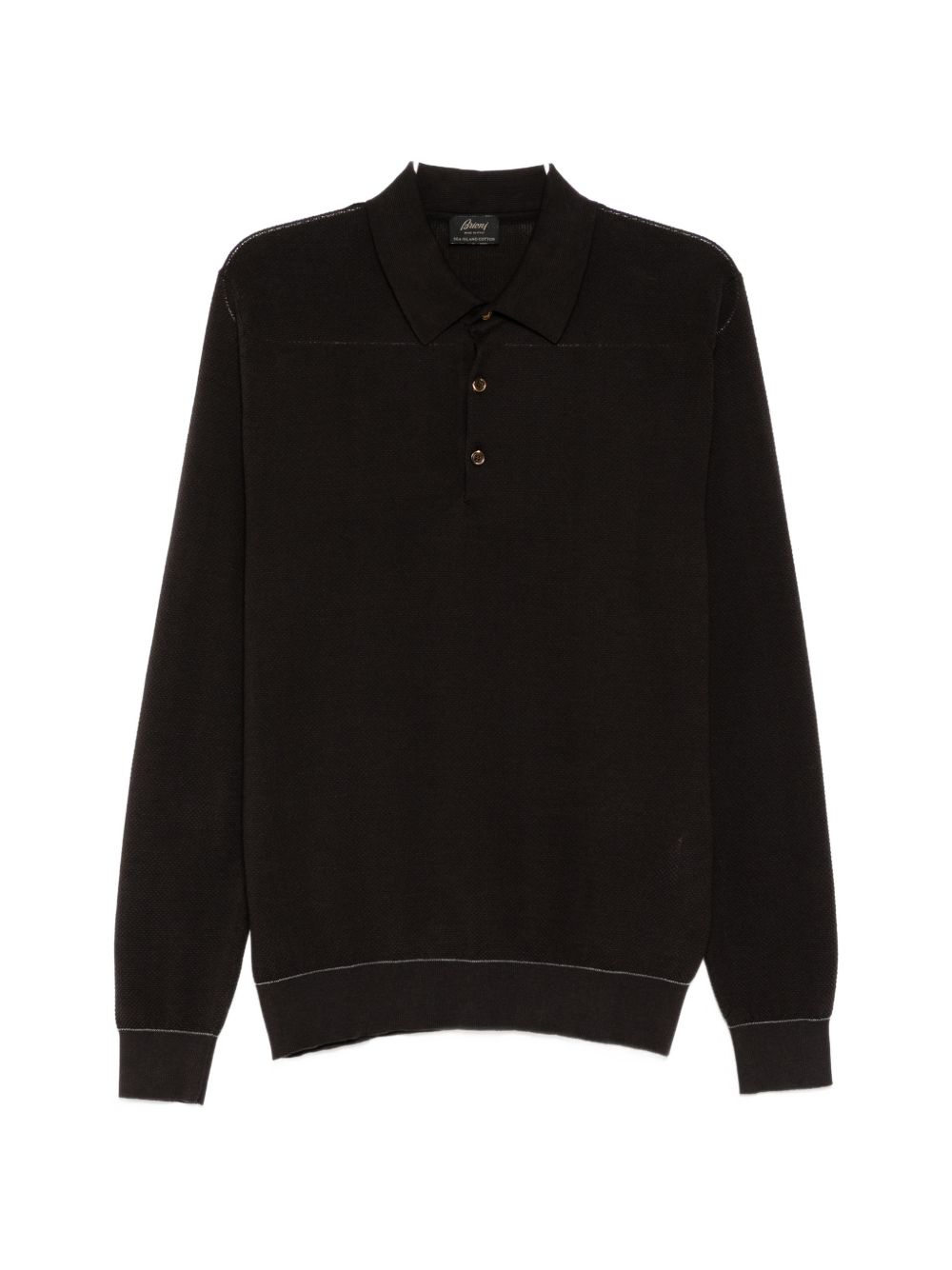 Sea Island piqué cotton polo shirt