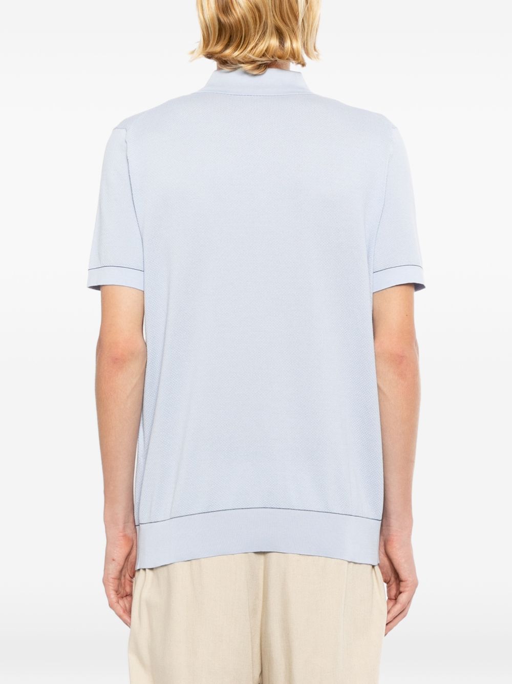 Sea Island piqué cotton polo shirt