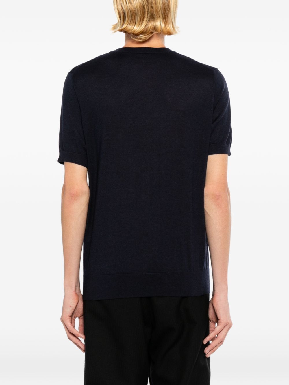 short-sleeve knitted T-shirt