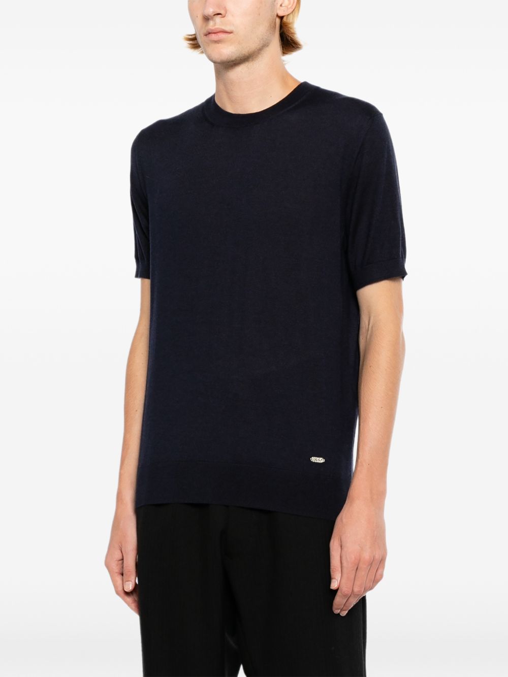 short-sleeve knitted T-shirt