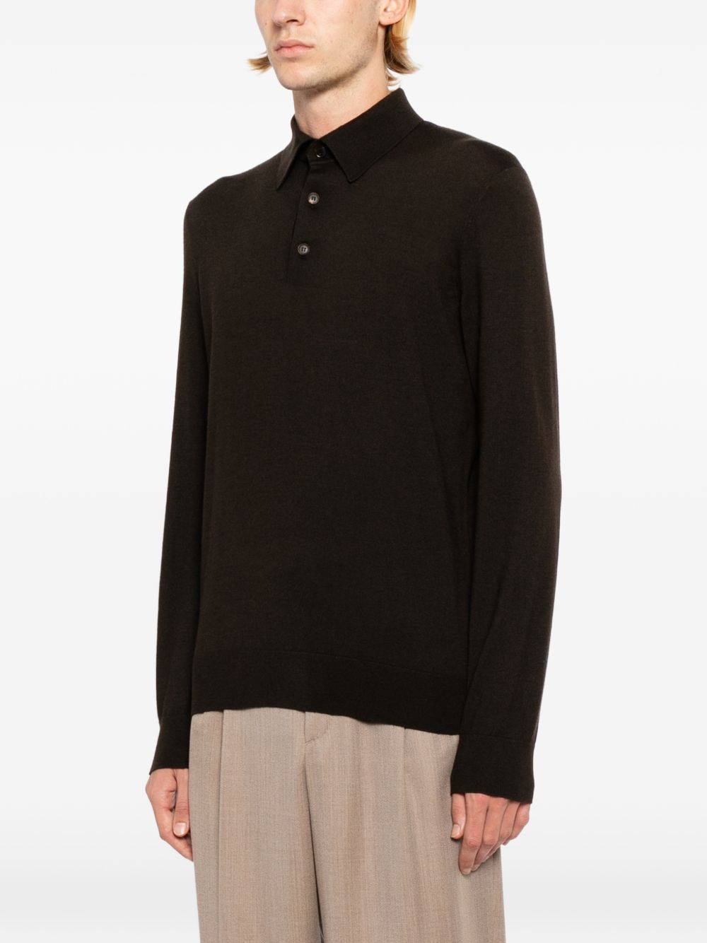 long-sleeve polo shirt