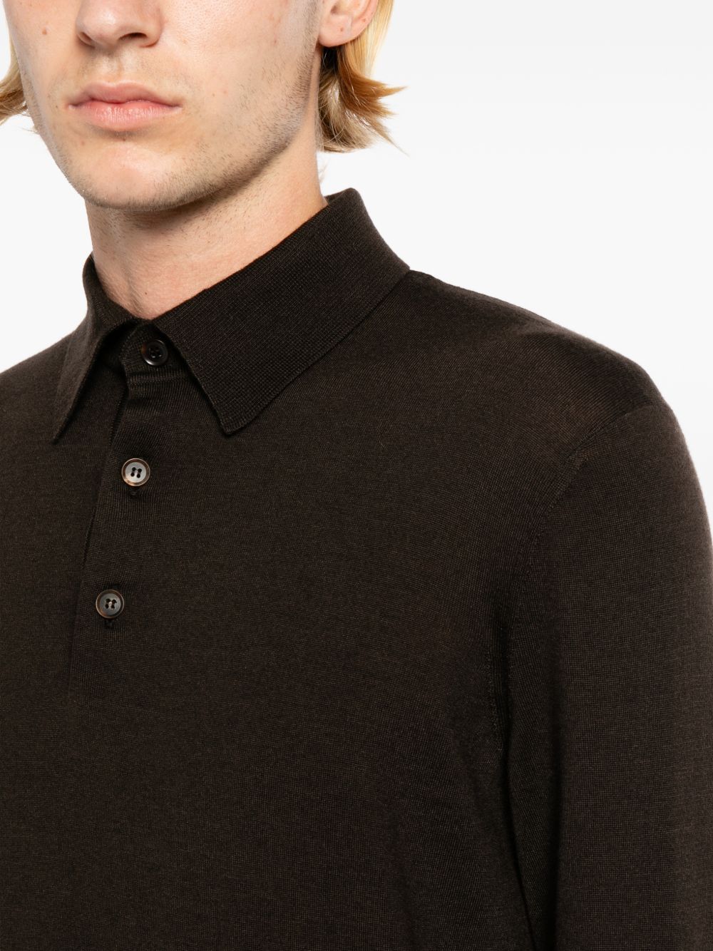 long-sleeve polo shirt