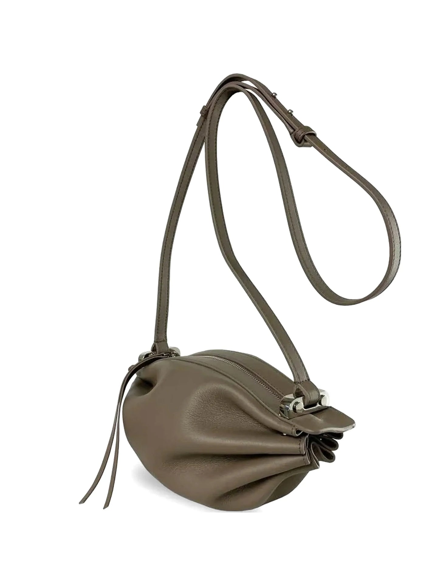 Bonbon Pleated Leather Shoulder Bag