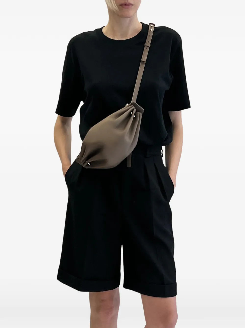 Bonbon Pleated Leather Shoulder Bag