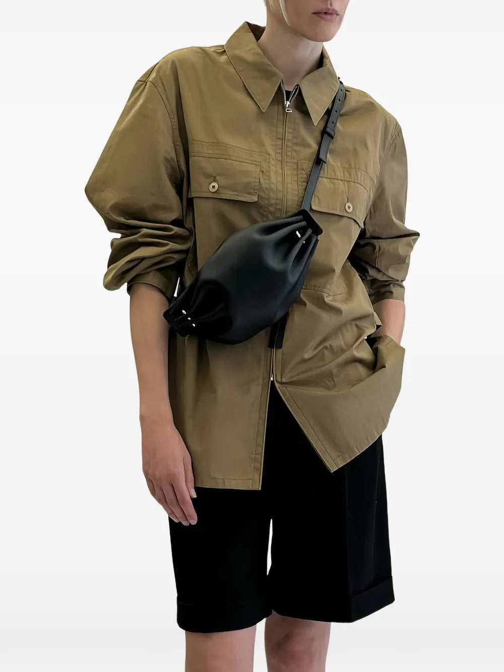 Bonbon Pleated Leather Shoulder Bag