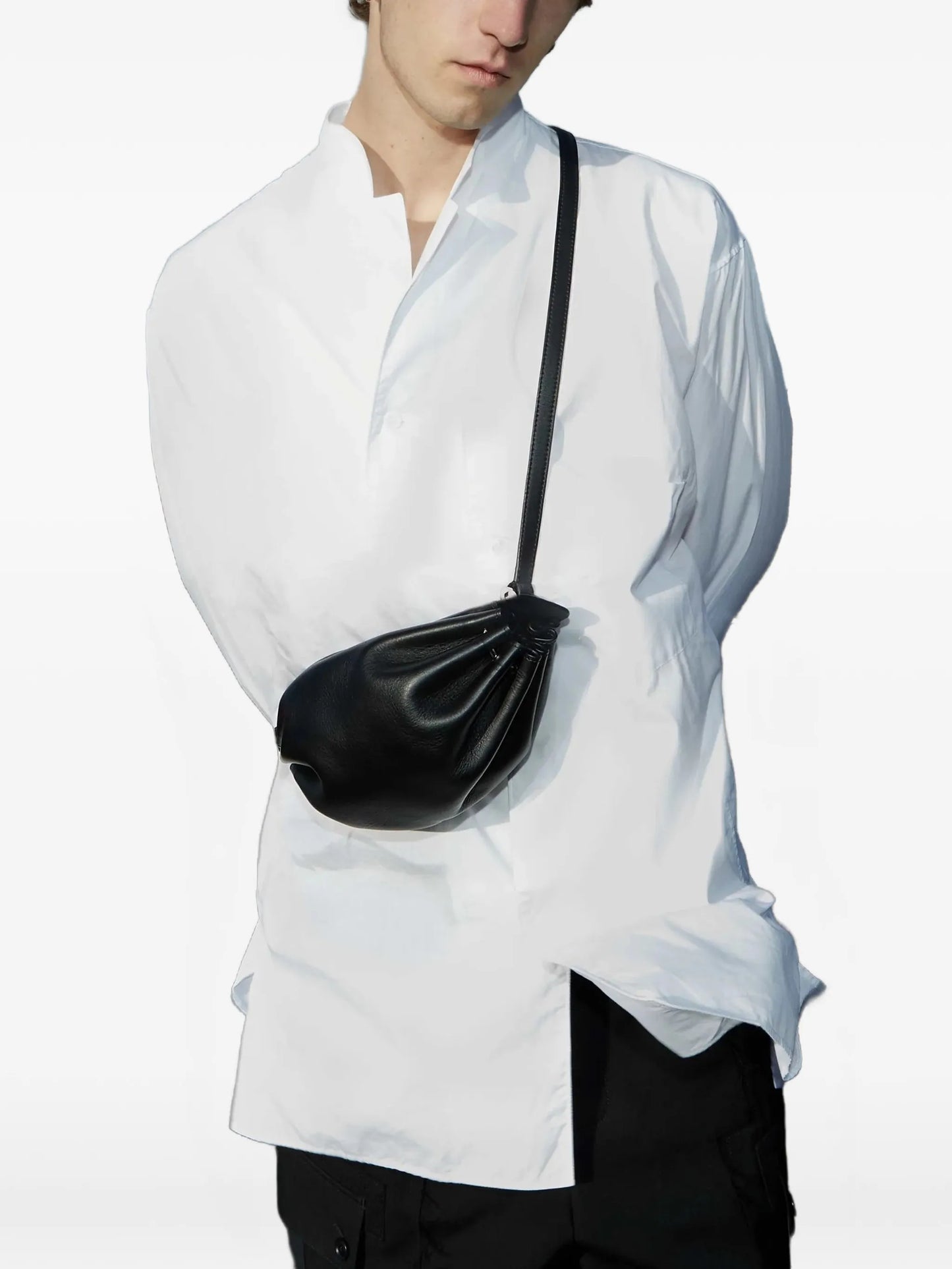 Bonbon Pleated Leather Shoulder Bag