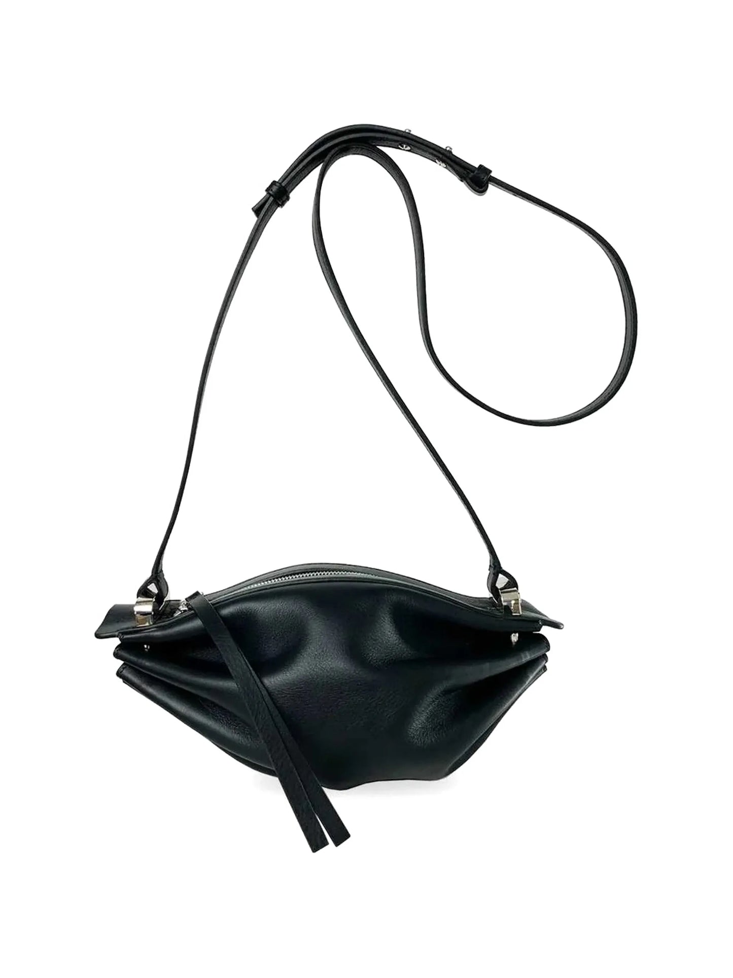 Bonbon Pleated Leather Shoulder Bag