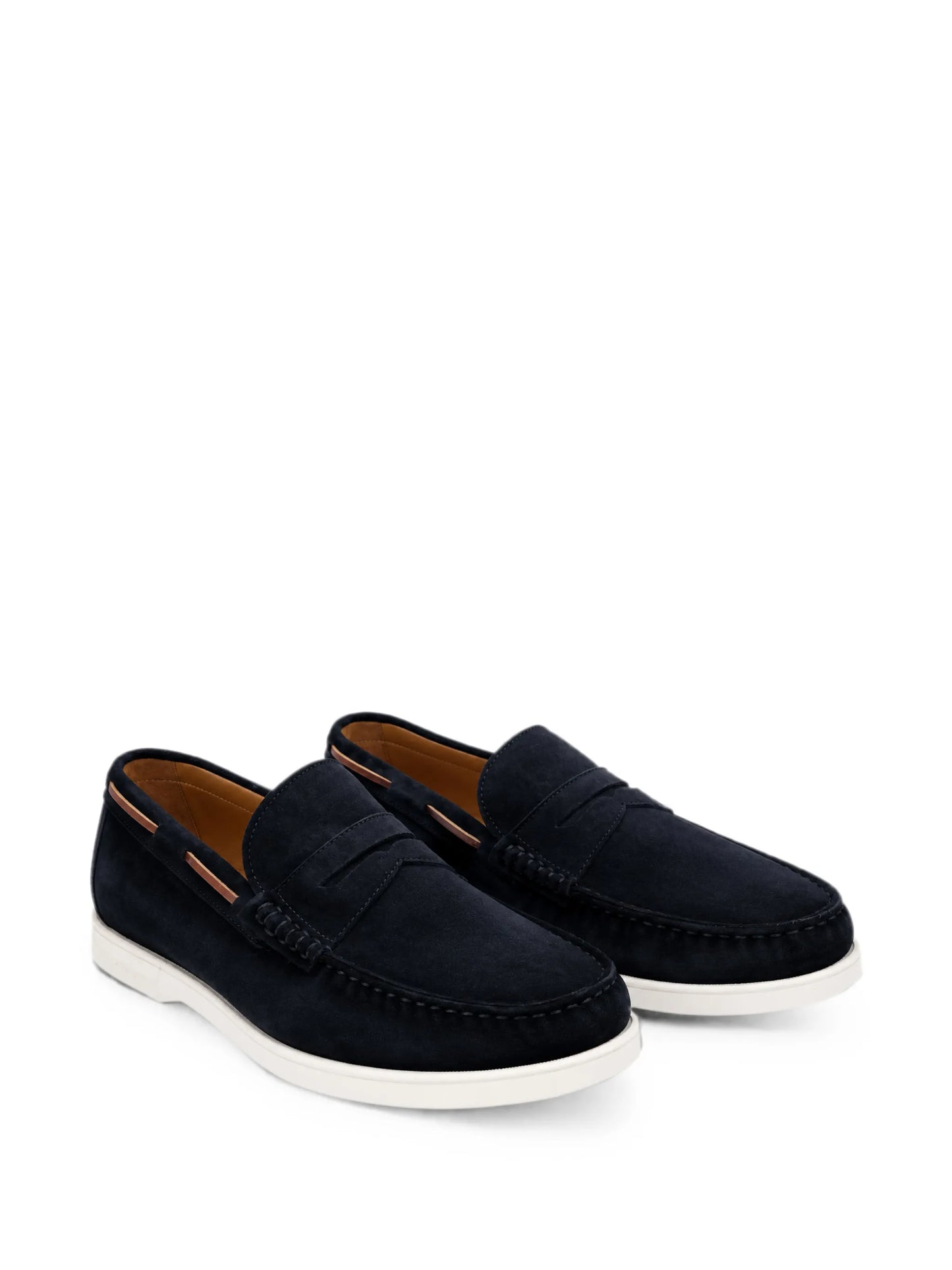 Suede-Finish Leather Loafers