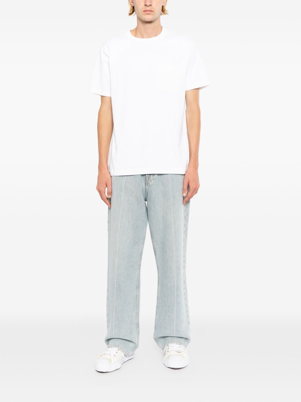 chest-pocket cotton T-shirt