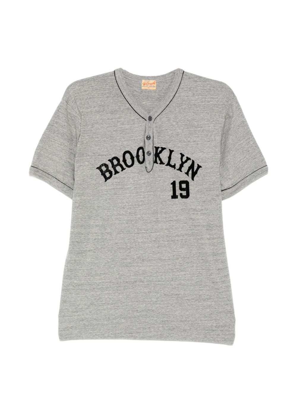 contrast-trim marl T-shirt