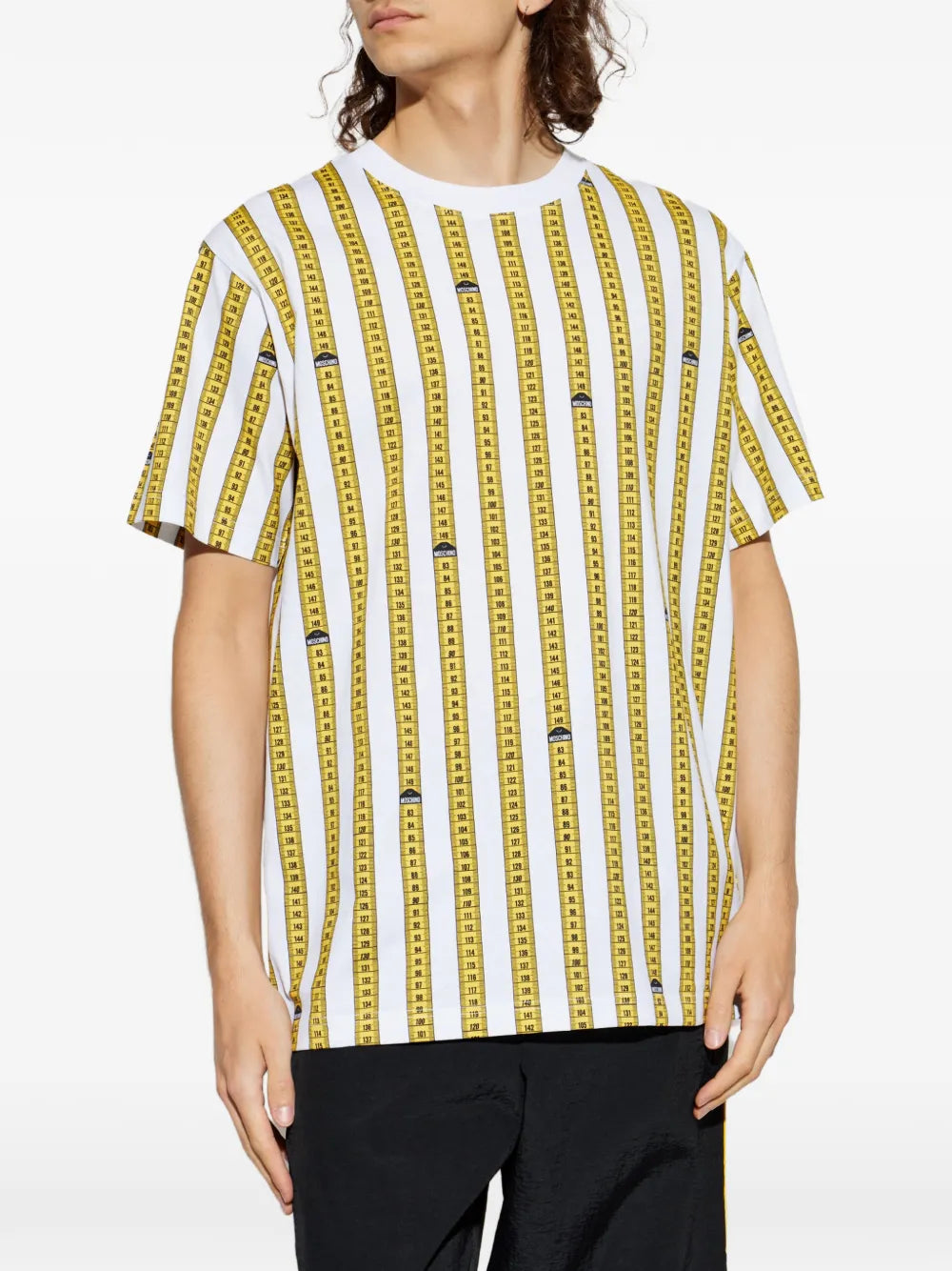 tape-measure print T-shirt