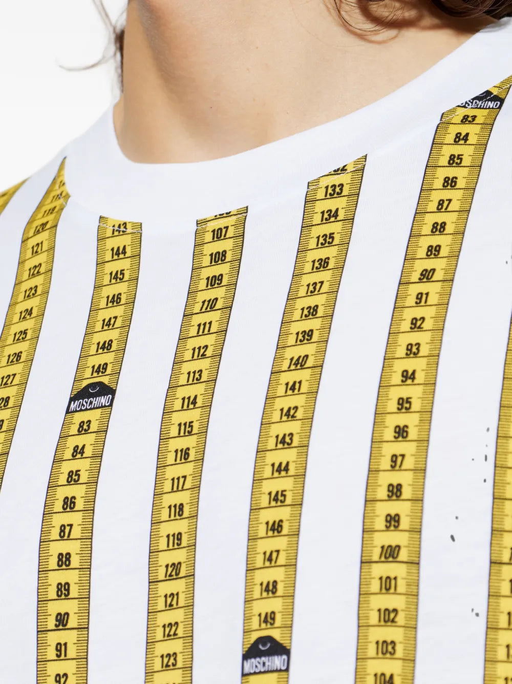 tape-measure print T-shirt
