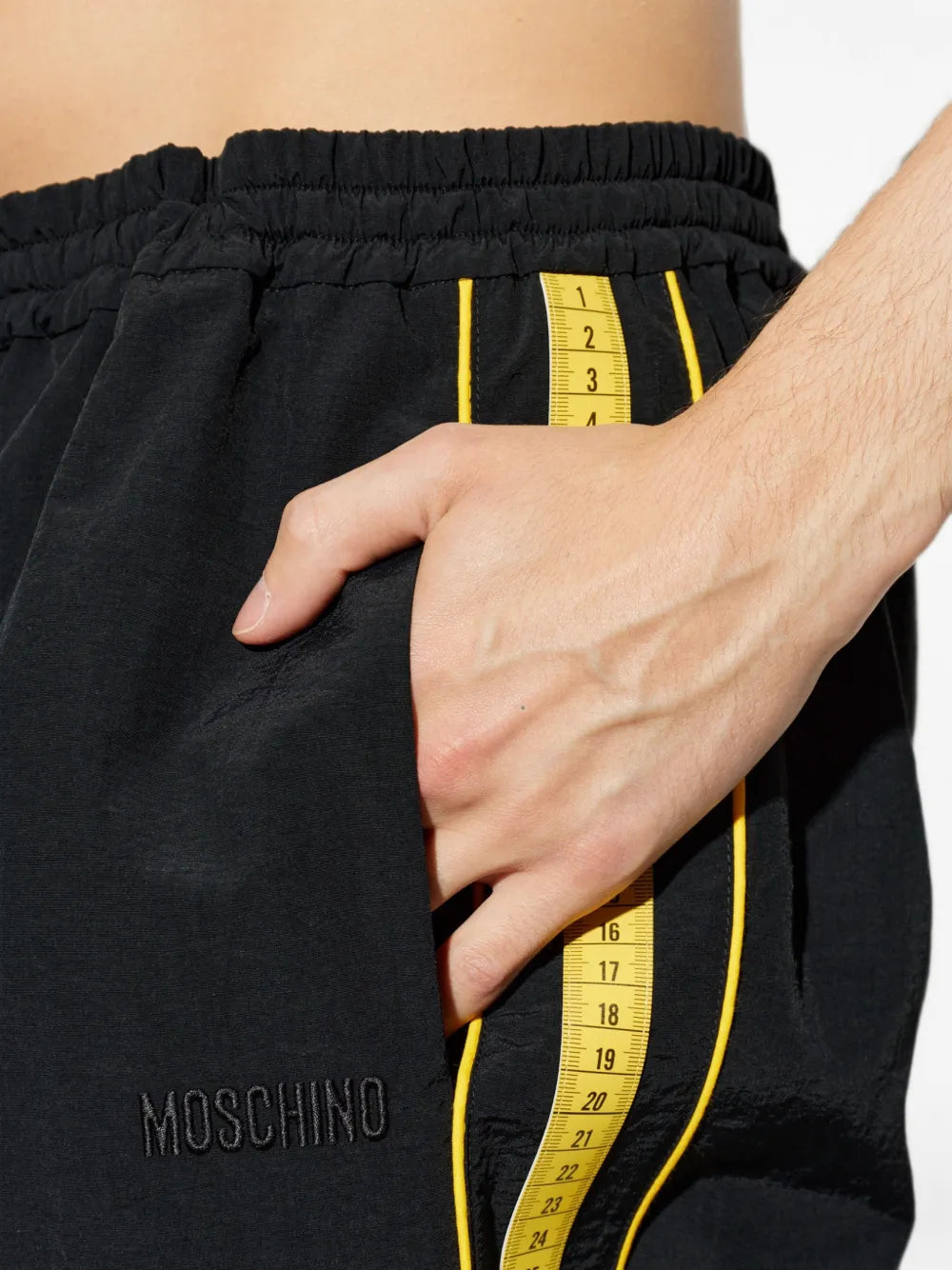 tape-measure side-stripe track pants
