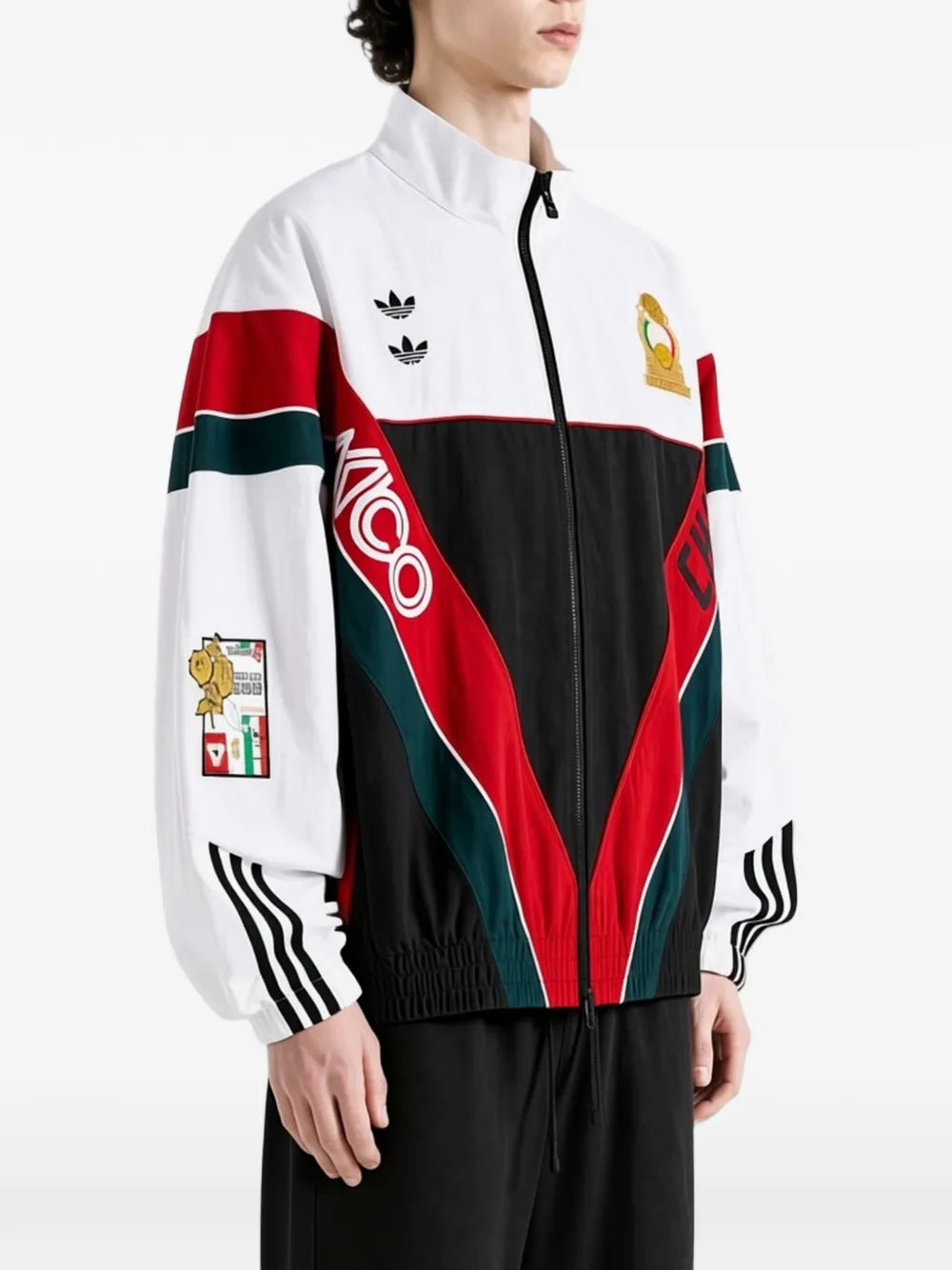 x Willy Chavarria CDM colour-block logo-patch jacket
