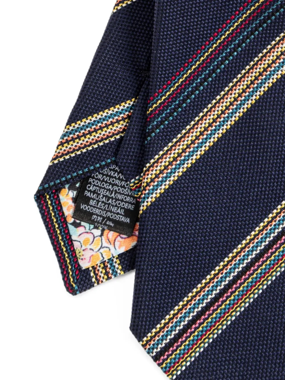 striped silk tie