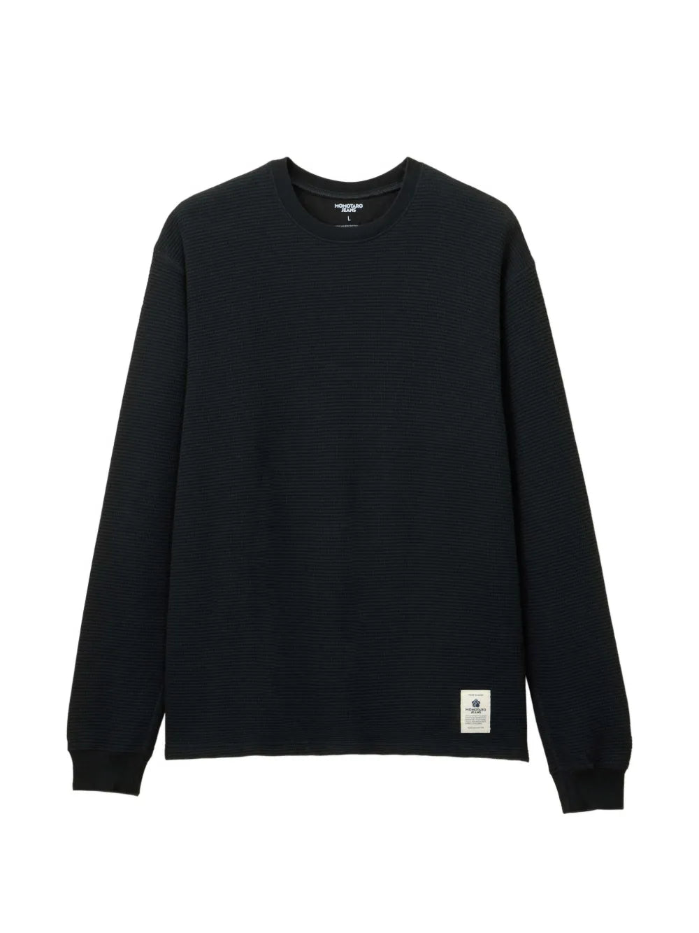 waffle-knit long-sleeve T-shirt