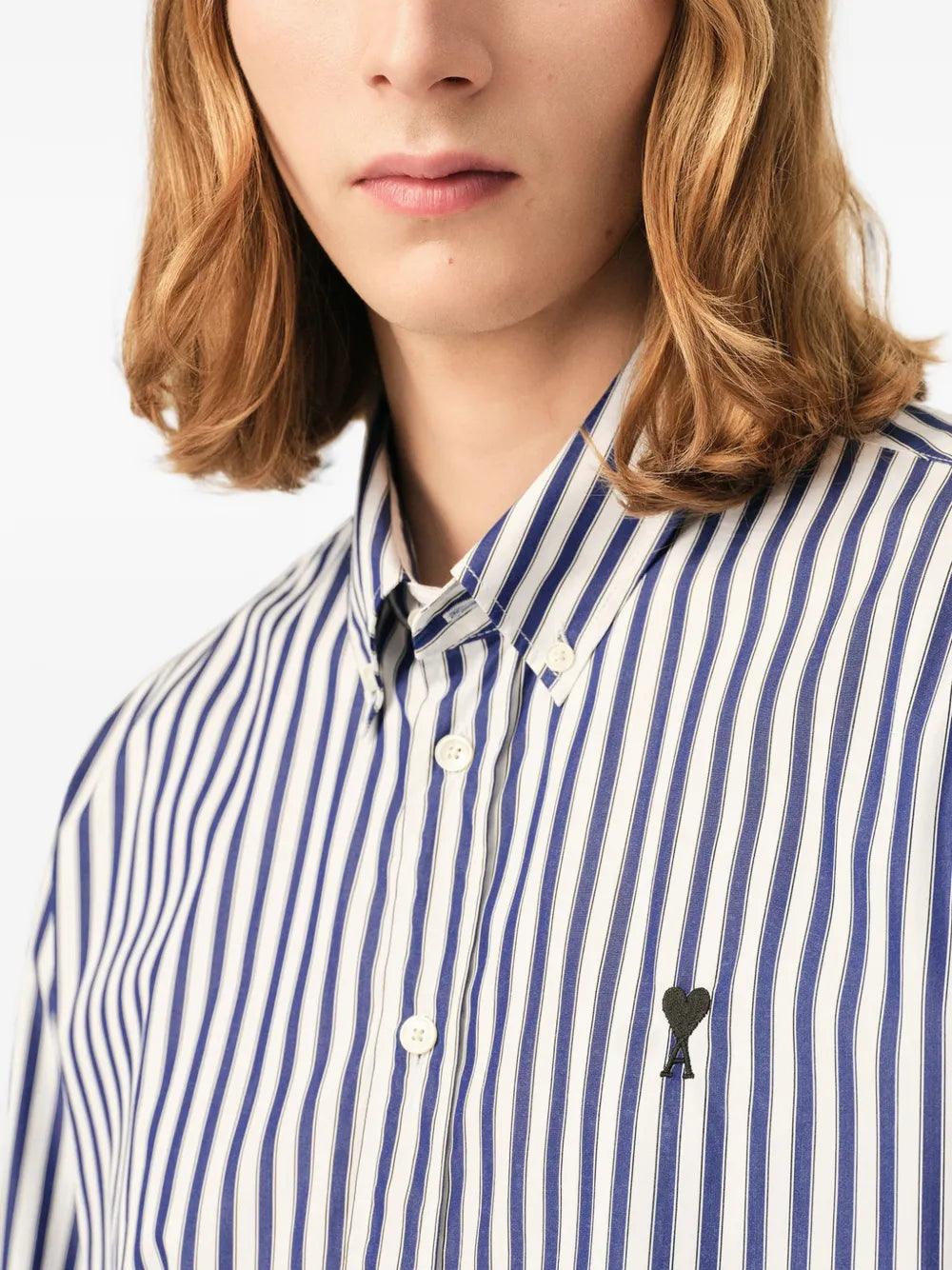 Striped cotton shirt with Ami de Coeur
