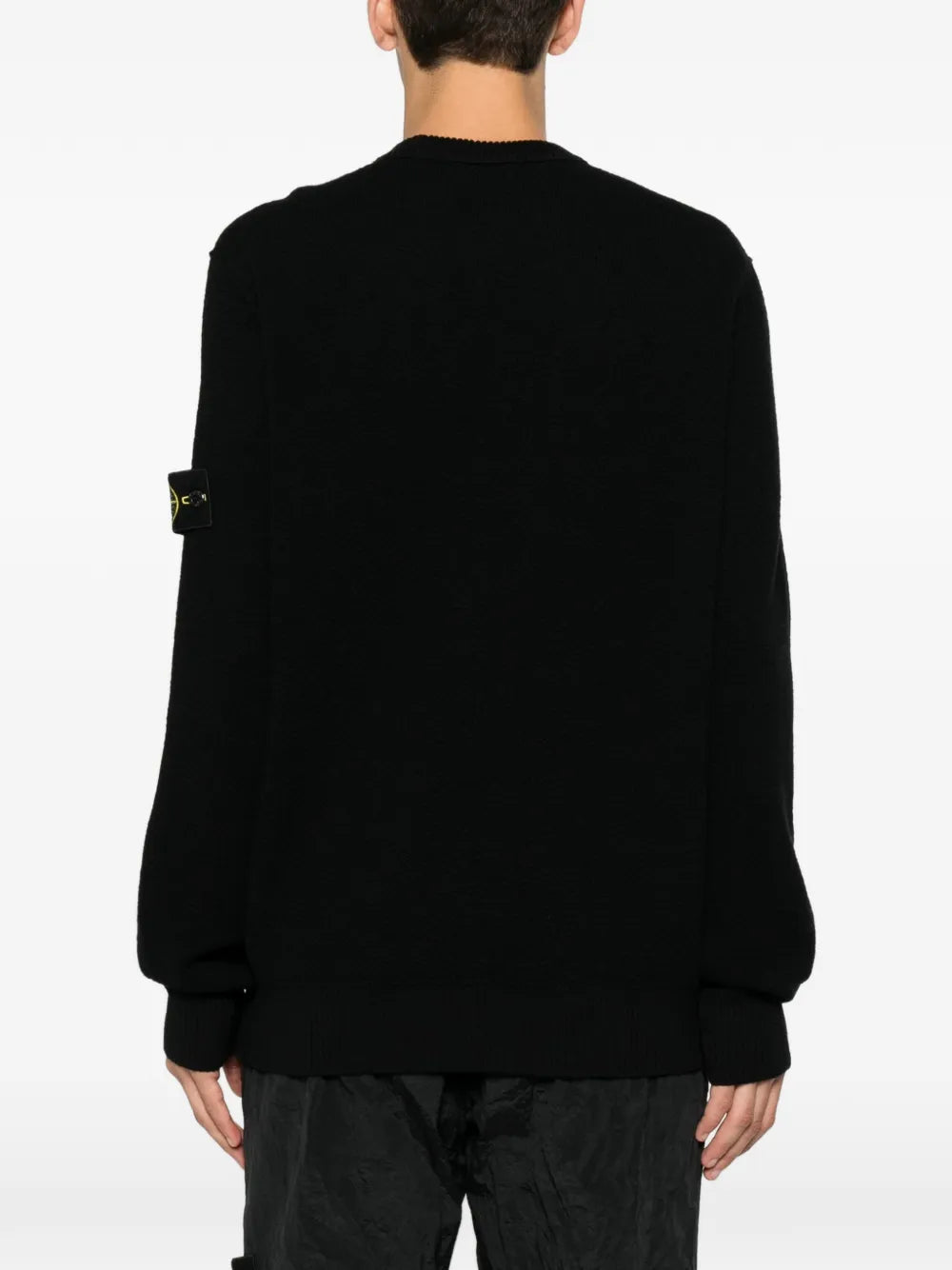 logo-patch ribbed-trim sweater