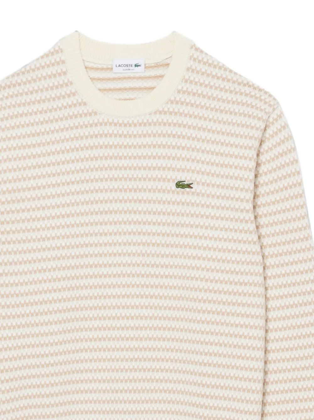 logo-patch textured-knit sweater