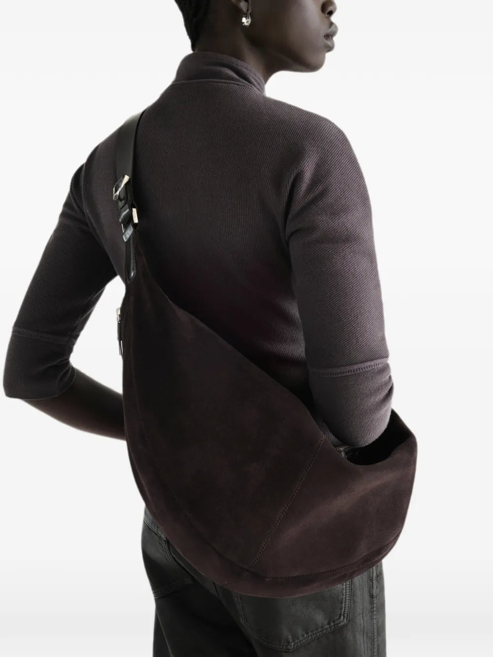 Quiver Clip bag in suede leather