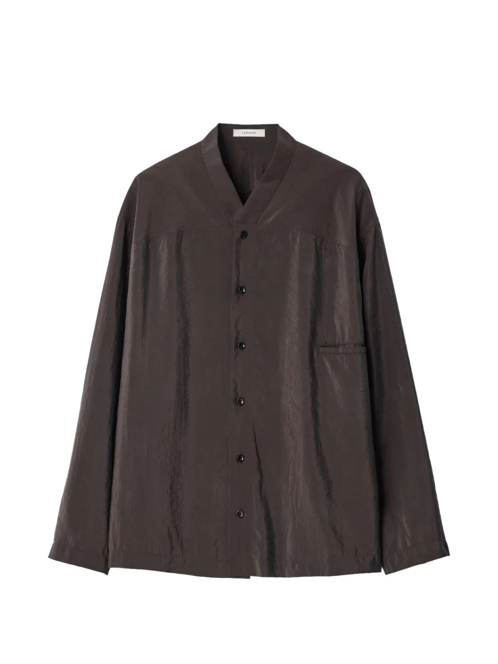 V-neck shirt in dry silk