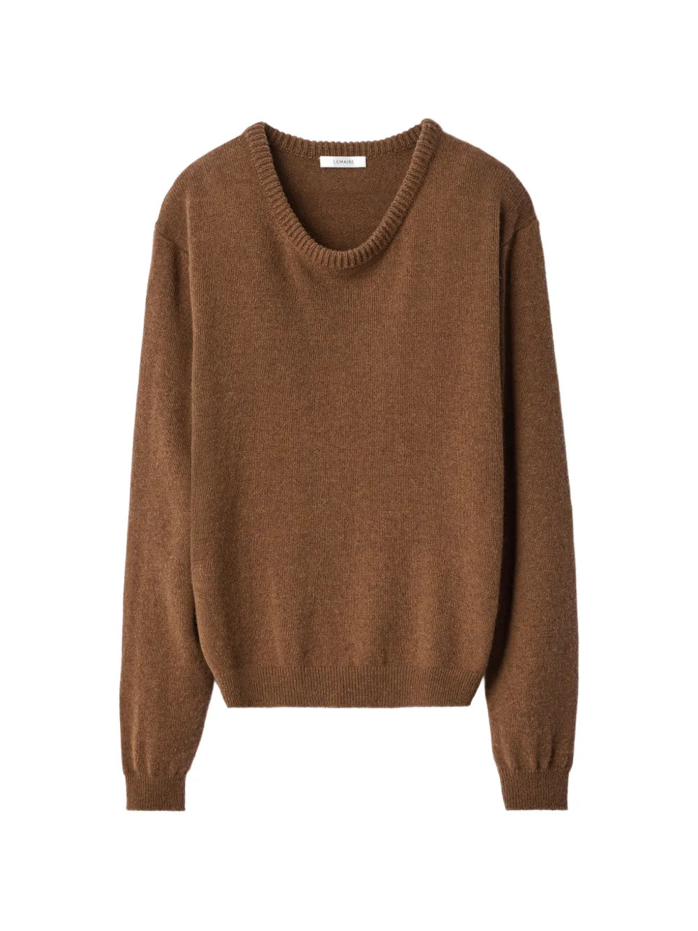 crew-neck sweater in alpaca wool blend