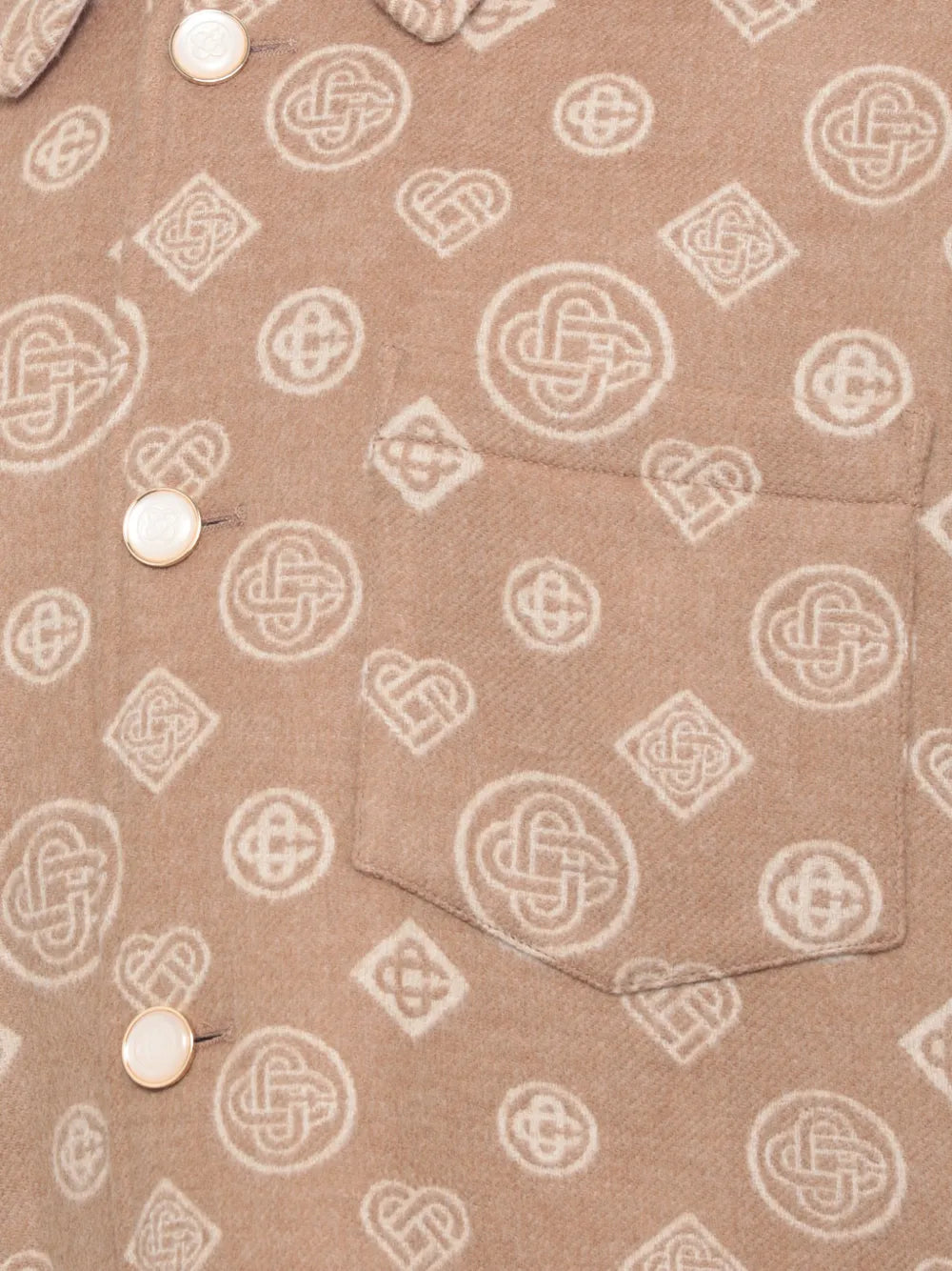 monogram wool shirt jacket