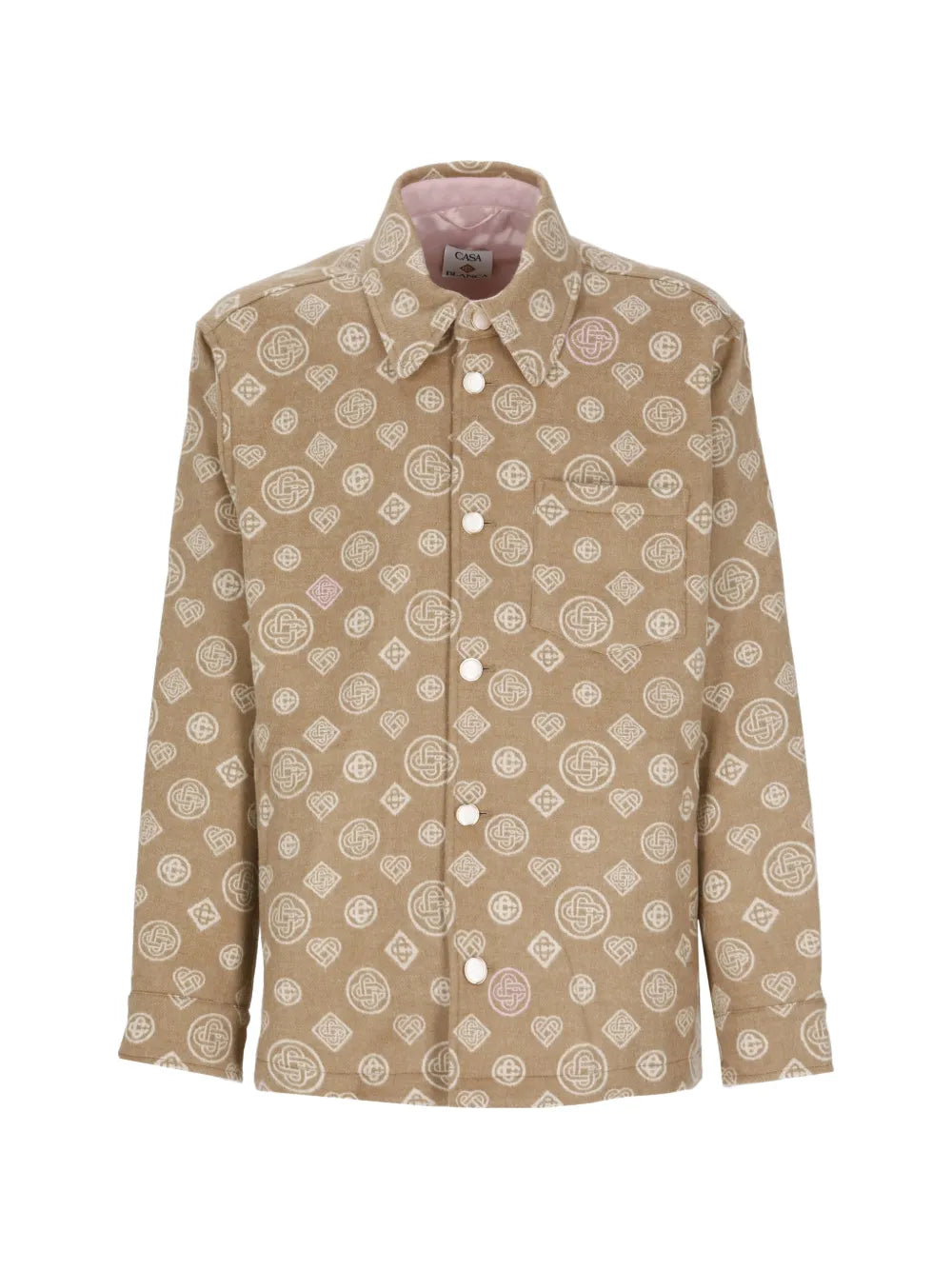 monogram wool shirt jacket