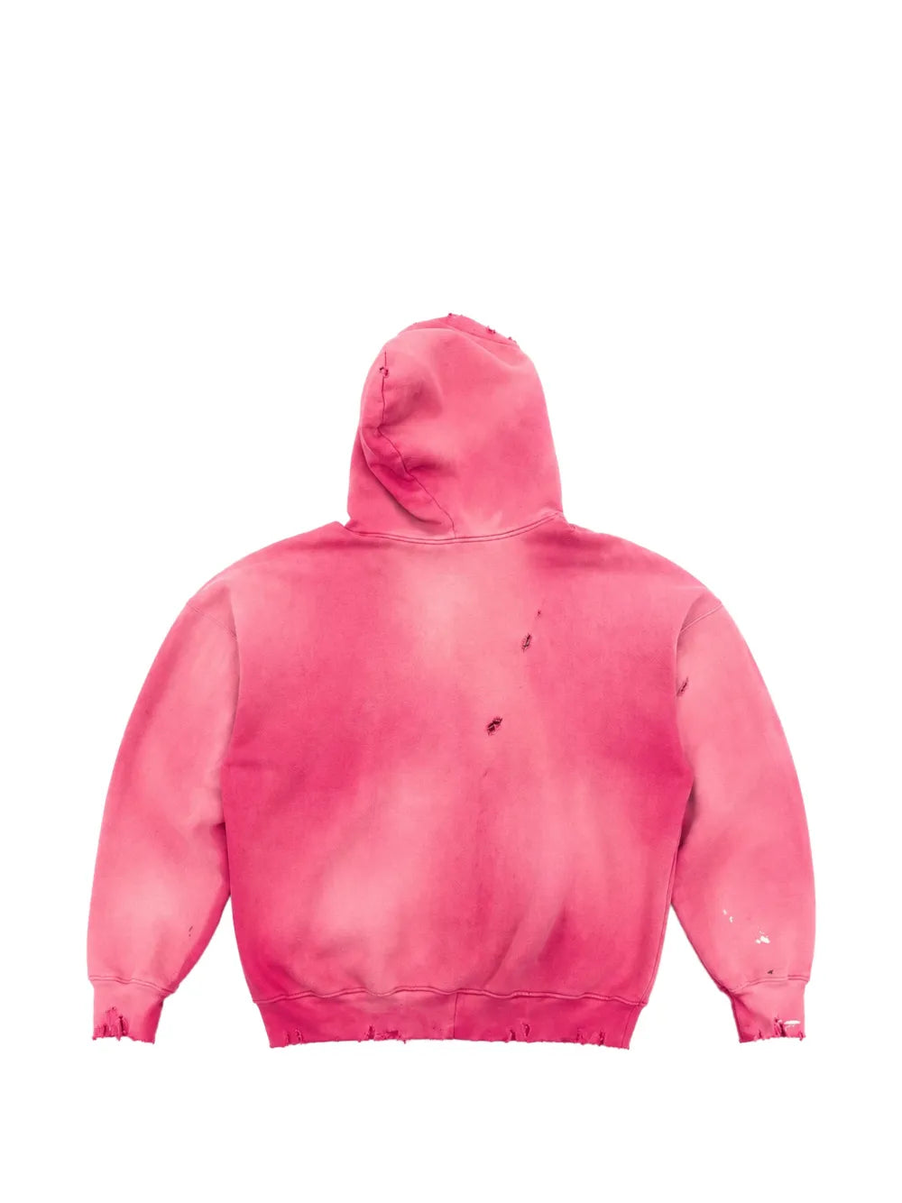 distressed paint-splatter hoodie