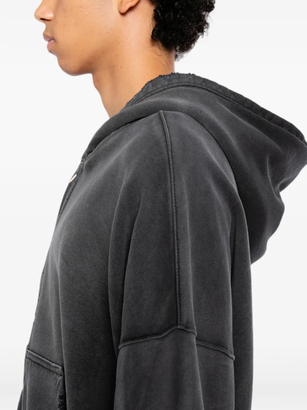 faded zip-up hoodie