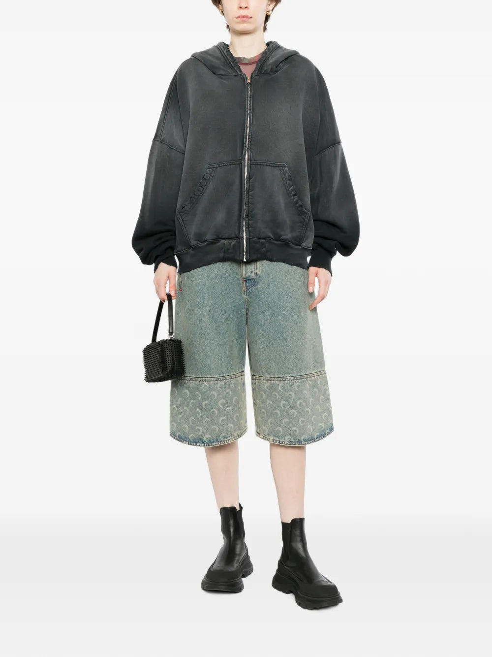 faded zip-up hoodie