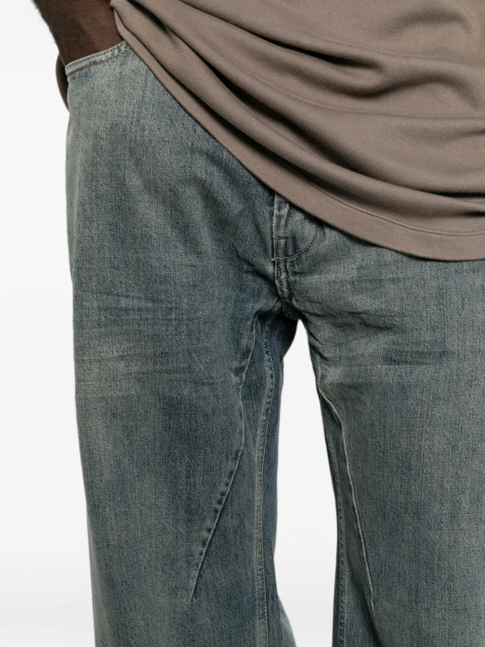 Tower Geth jeans in mineral indigo 13oz mineral wash denim