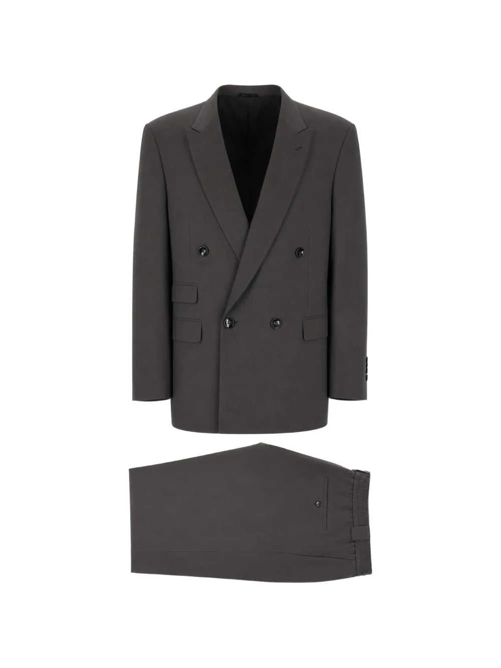 double-breasted wool suit