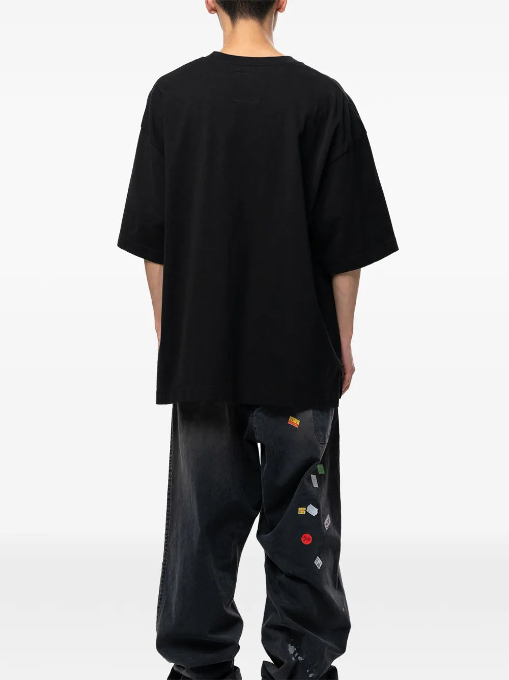 cat-printed T-shirt