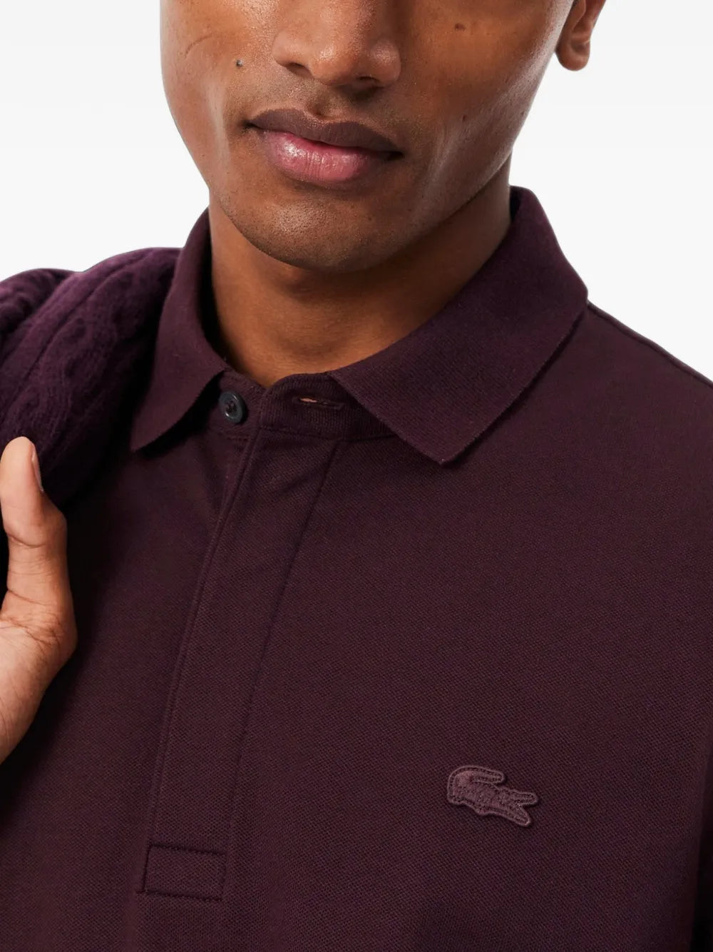 logo-patch polo shirt