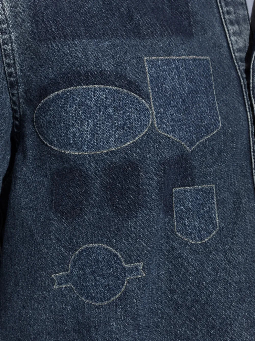 patch-detail denim shirt