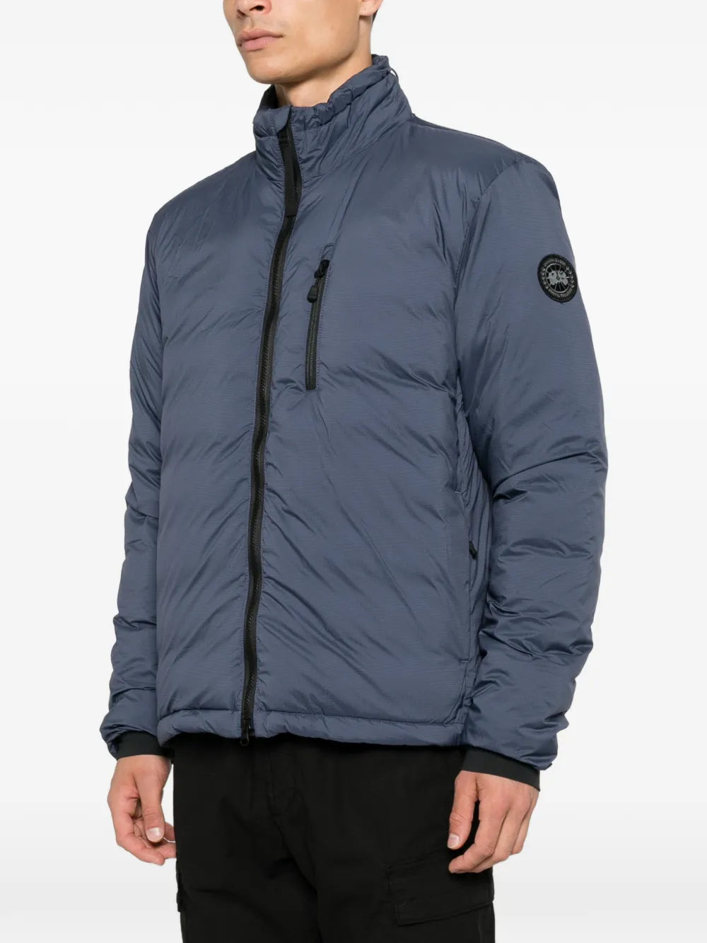 Lodge quilted logo-patch jacket