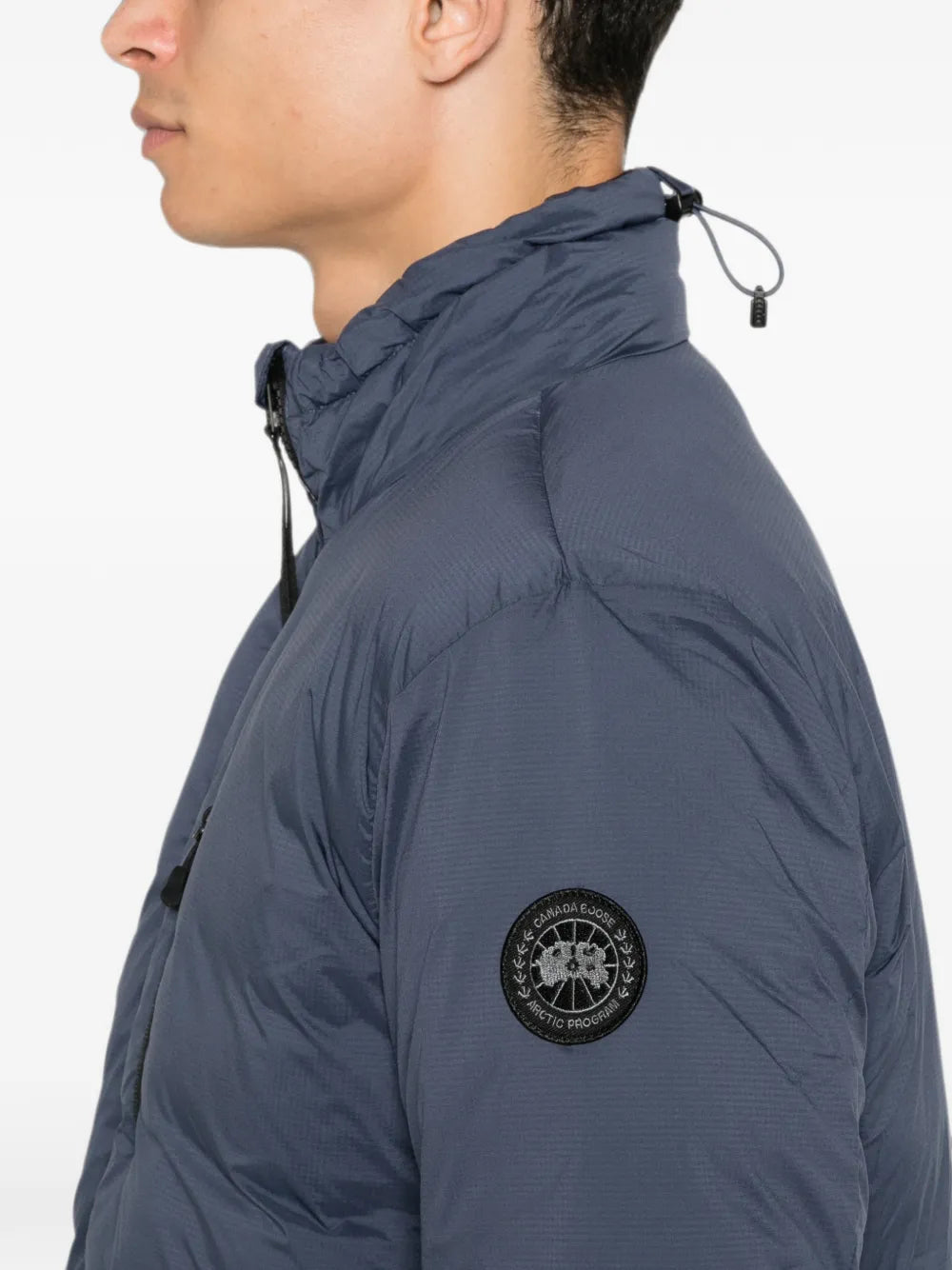 Lodge quilted logo-patch jacket