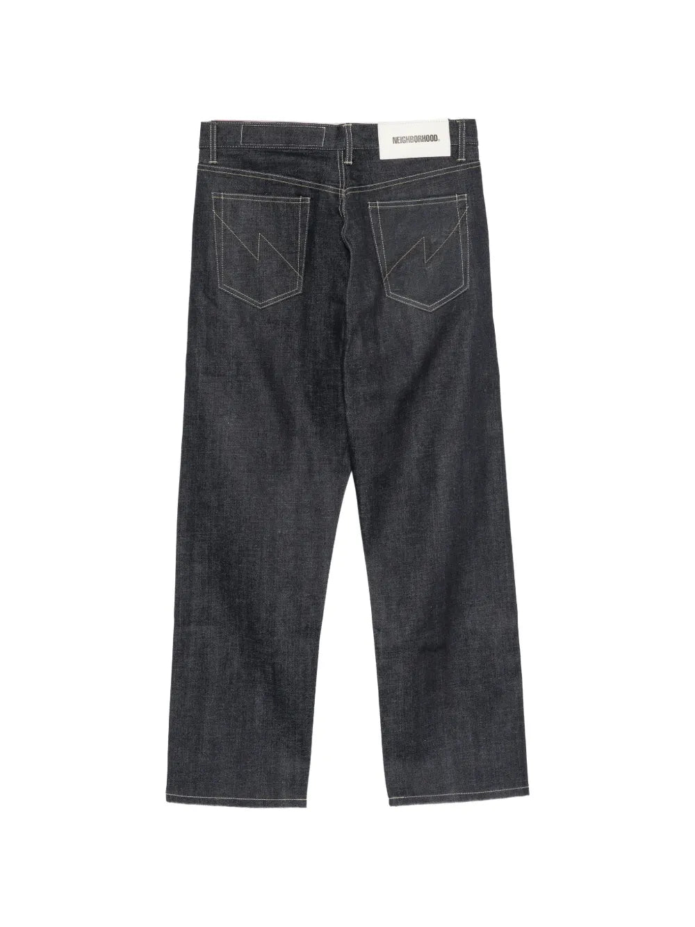embroidered-logo straight-leg jeans