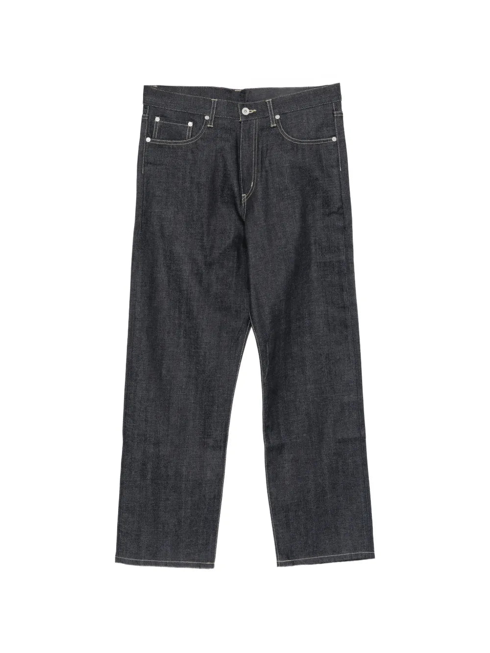 embroidered-logo straight-leg jeans