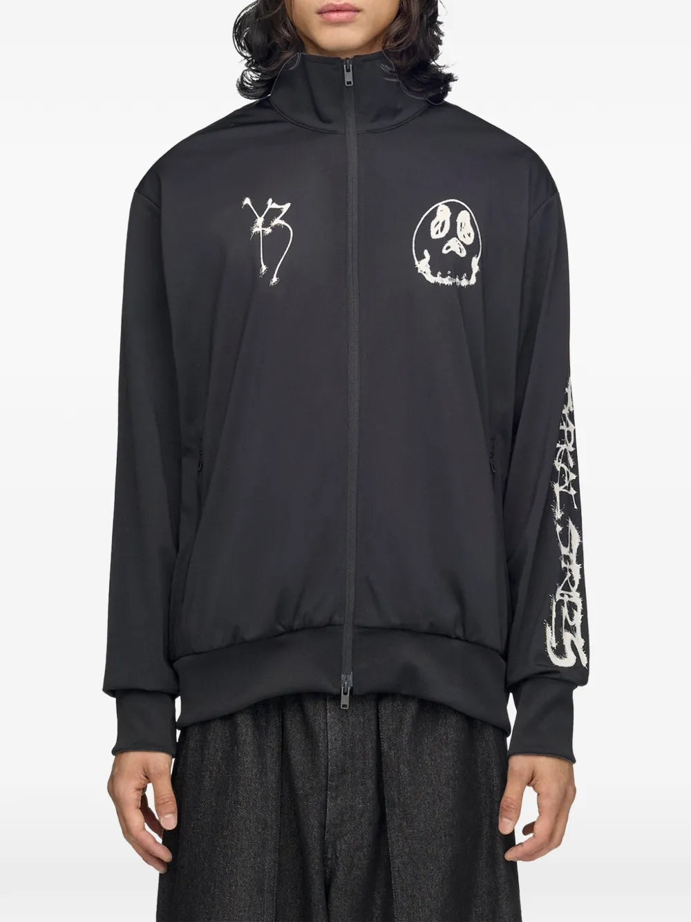 x Adidas graphic-print zip-up sweater