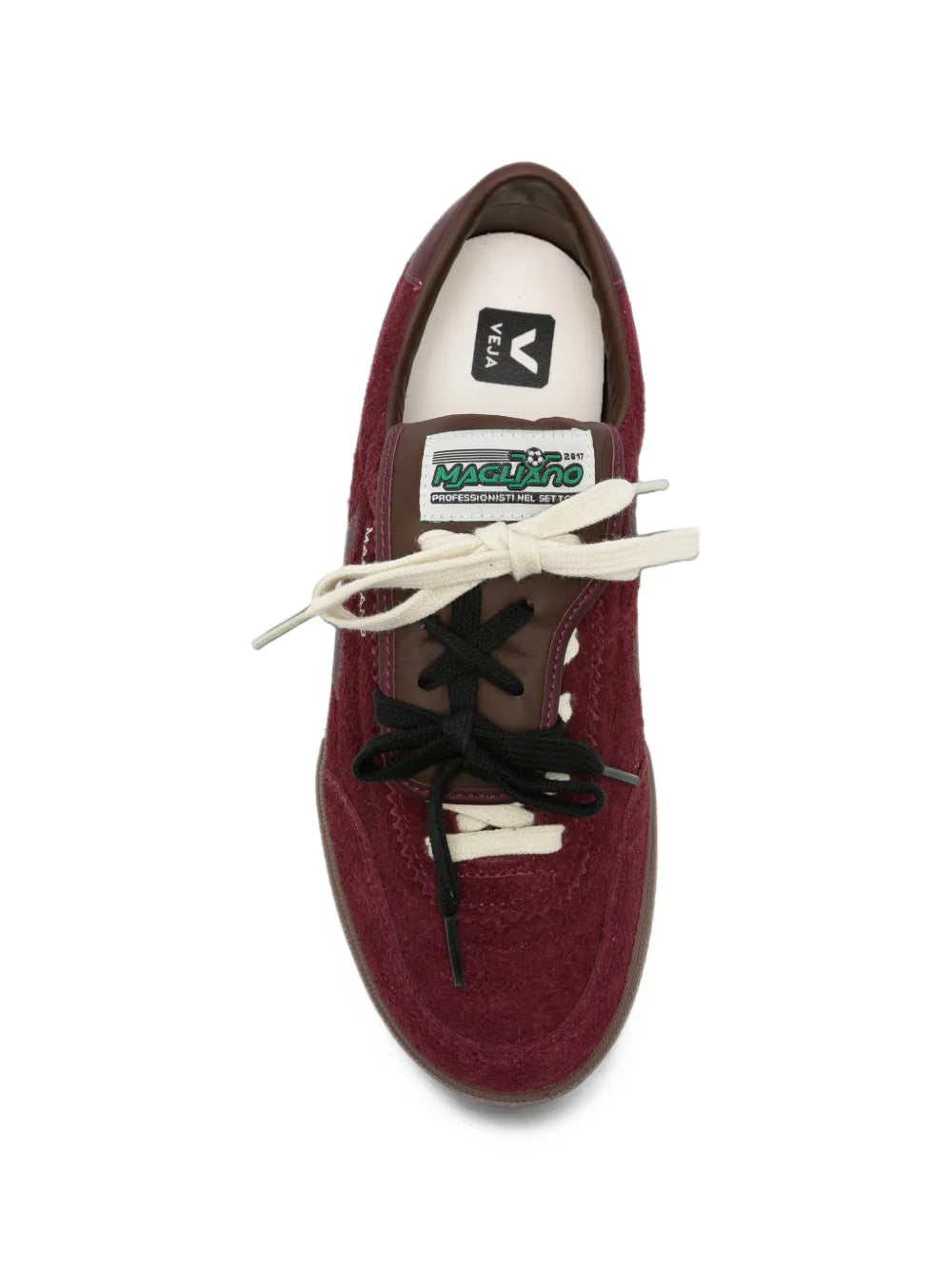 x Magliano suede logo-patch sneakers