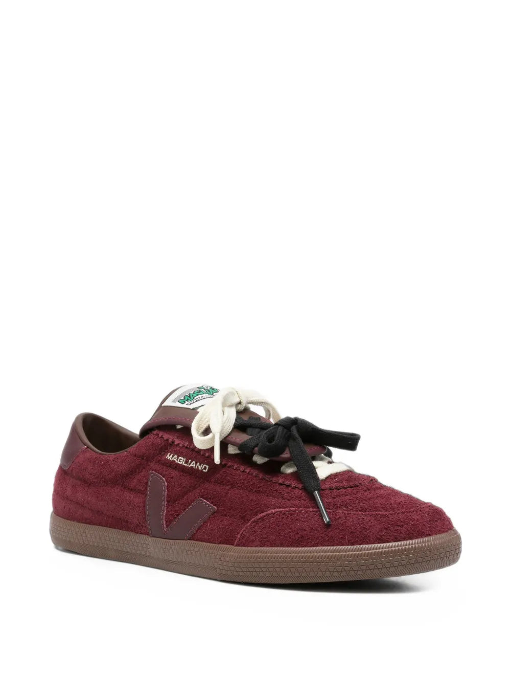 x Magliano suede logo-patch sneakers
