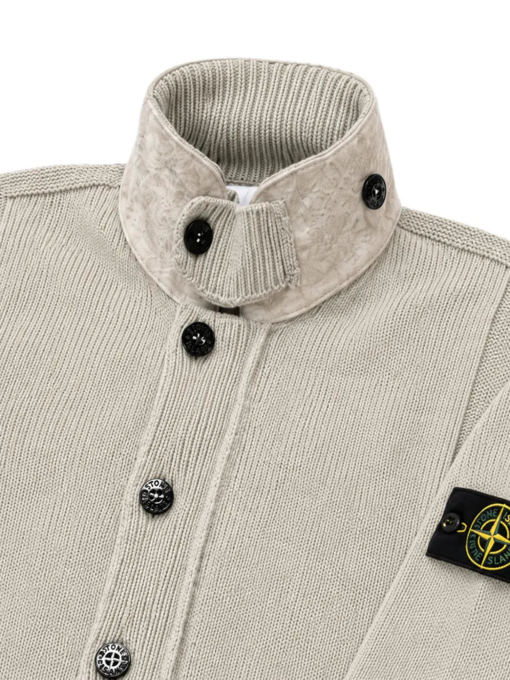 logo-patch button-up sweater